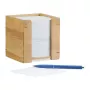 Notitiespender Relaxdays bamboe, 900 vel, 105x105x105 mm
