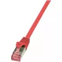 Netwerkkabel LogiLink Cat.6 S/FTP RJ-45 0.5m rood