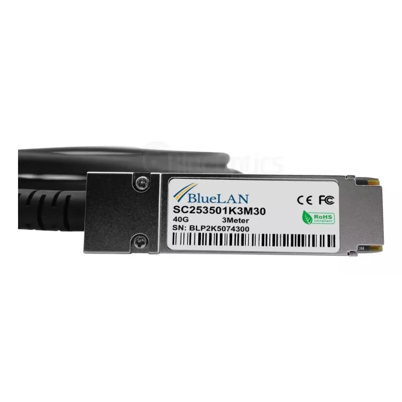 BlueOptics InfiniBand/glasvezelkabel 5 m QSFP 4xSFP+ zwart