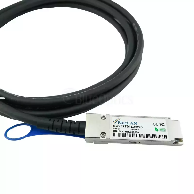 Netwerkkabel BlueOptics 100G2X25GPD2M-LEG-BL QSFP 4xSFP28 InfiniBand 2 m zwart