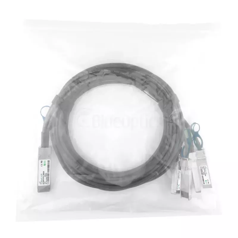 Netwerkkabel BlueOptics CBL-NTWK-0988-Q28M2-BL QSFP28 4xSFP28 2m zwart