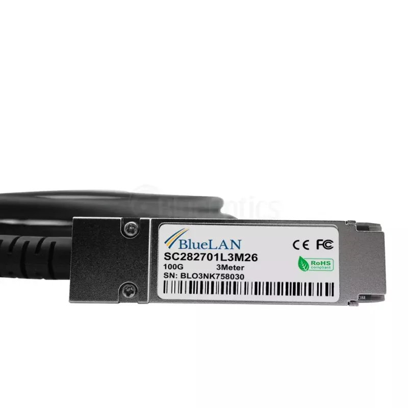 Netwerkkabel BlueOptics CBL-NTWK-0988-Q28M2-BL QSFP28 4xSFP28 2m zwart