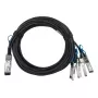 DAC-kabel BlueOptics MCP7F00-A002R-BL 2m QSFP28 naar 4x SFP28
