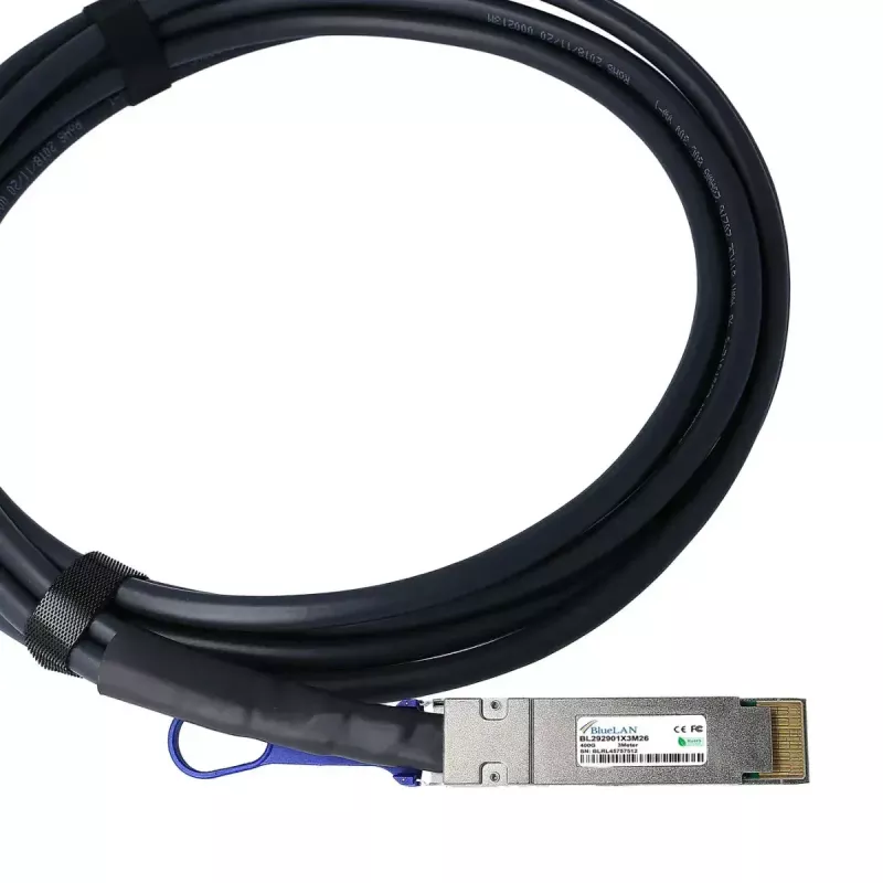 DAC-kabel BlueOptics PAN-QSFPDD-DAC-1M-BL QSFP-DD InfiniBand 1 m zwart