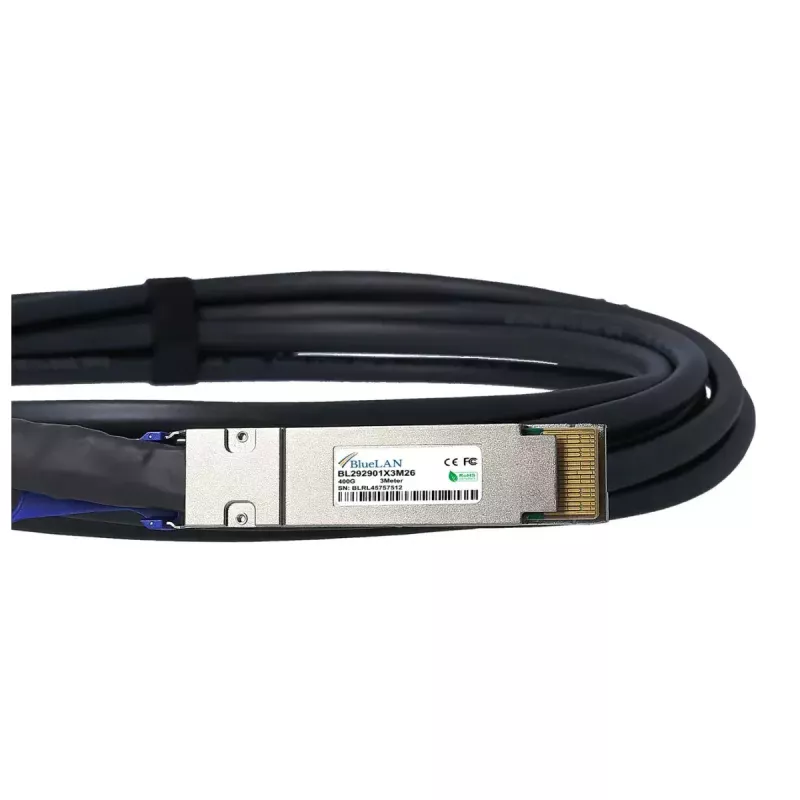 DAC-kabel BlueOptics PAN-QSFPDD-DAC-1M-BL QSFP-DD InfiniBand 1 m zwart