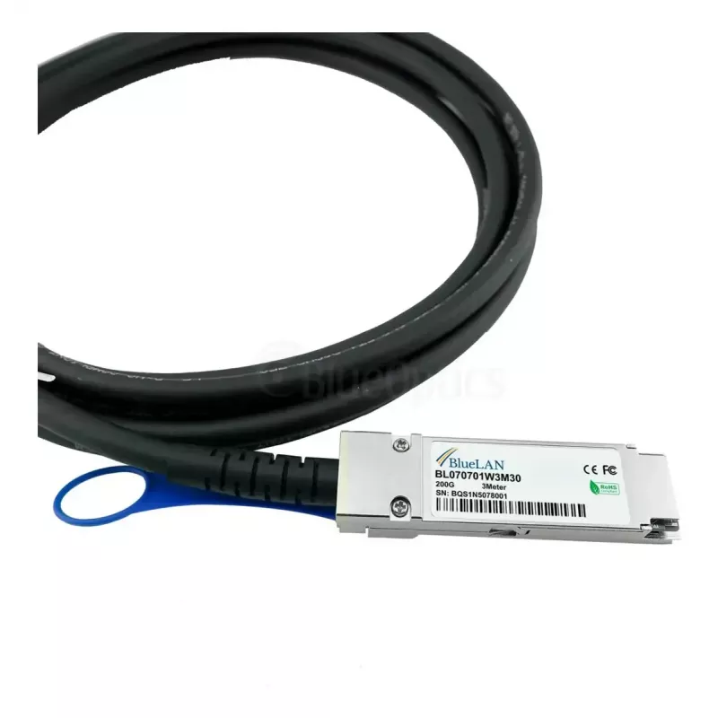 DAC-kabel BlueOptics QSFP-200G-C3M-BL 3 m QSFP56 zwart