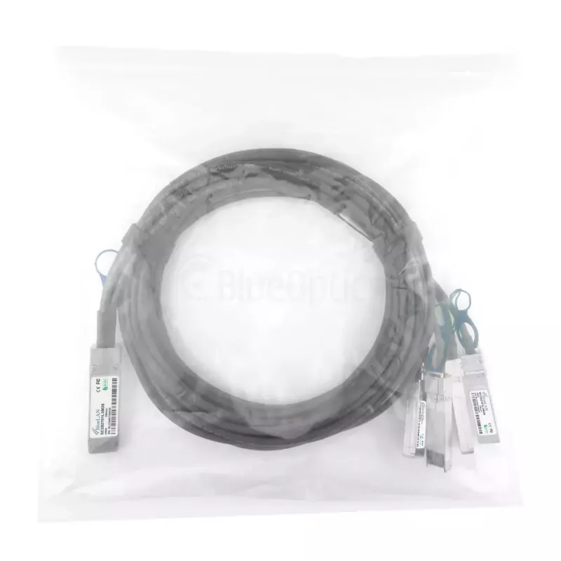 Netwerkkabel BlueOptics 470-ABQF-BL QSFP28 4xSFP28 InfiniBand 2m zwart