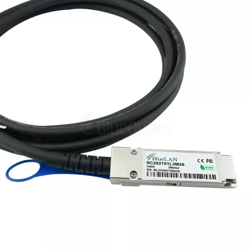 Netwerkkabel BlueOptics 470-ABQF-BL QSFP28 4xSFP28 InfiniBand 2m zwart