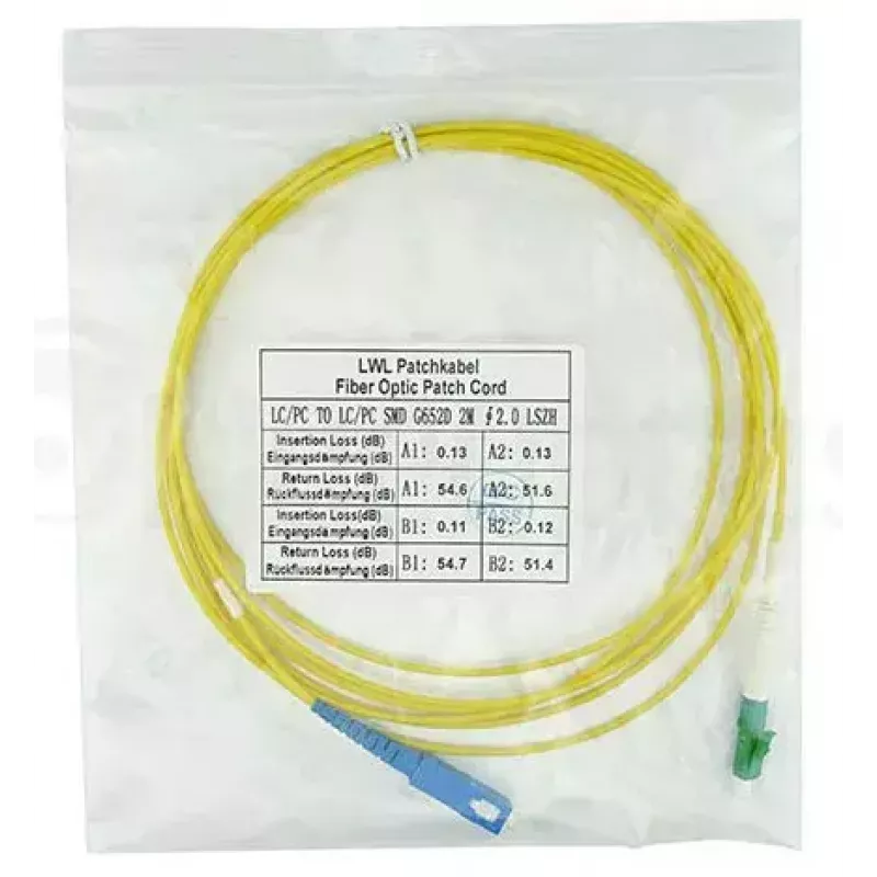 Glasvezelkabel BlueOptics SFP2122BU5MX LC SC OS2 5 m geel