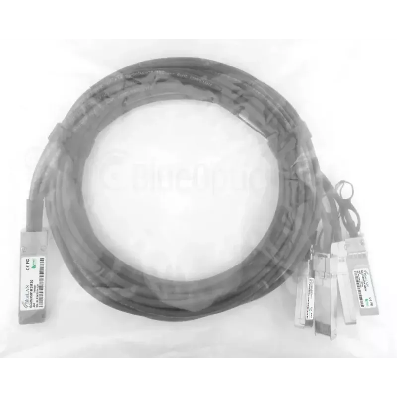 Netwerkkabel BlueOptics JG329A-BL QSFP 4xSFP+ InfiniBand 1 m zwart