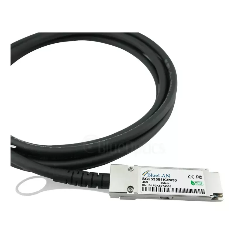 Netwerkkabel BlueOptics JG330A-BL QSFP 4 x SFP+ InfiniBand 3 m zwart
