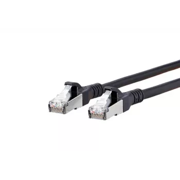 Netwerkkabel METZ CONNECT Cat6A 5 m zwart