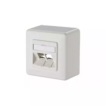 Stopcontact 2 x RJ-45 METZ CONNECT 130B10D20002-E wit