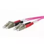 Glasvezelkabel METZ CONNECT 151S1JOJO20E 2 m 2x LC roze