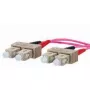 Glasvezelkabel METZ CONNECT 151S1EOEO10E 2x SC OM4 1 m roze