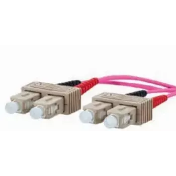 Glasvezelkabel METZ CONNECT 151S1EOEO20E 2x SC OM4 2 m roze
