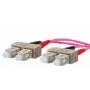 Glasvezelkabel METZ CONNECT 151S1EOEO20E 2x SC OM4 2 m roze
