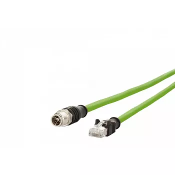 METZ CONNECT 142M2X15100 Cat6a M12 naar RJ-45 netwerkkabel, 10 m, groen