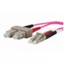 Glasvezelkabel METZ CONNECT 151S1EOJO10E 2x SC 2x LC OM4 1 m roze