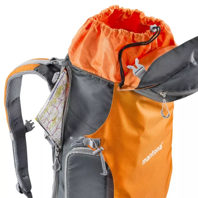 Backpackcase Mantona ElementsPro 40 grijs oranje