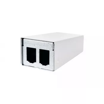 Patchpaneel-accessoire METZ CONNECT 130861-0202-E wandmontage wit aluminium zinkstaal