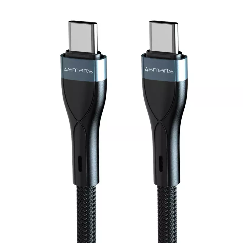 USB-C-naar-USB-C-kabel 1 m, 4smarts 540429, zwart, 0,48 Gbit/s