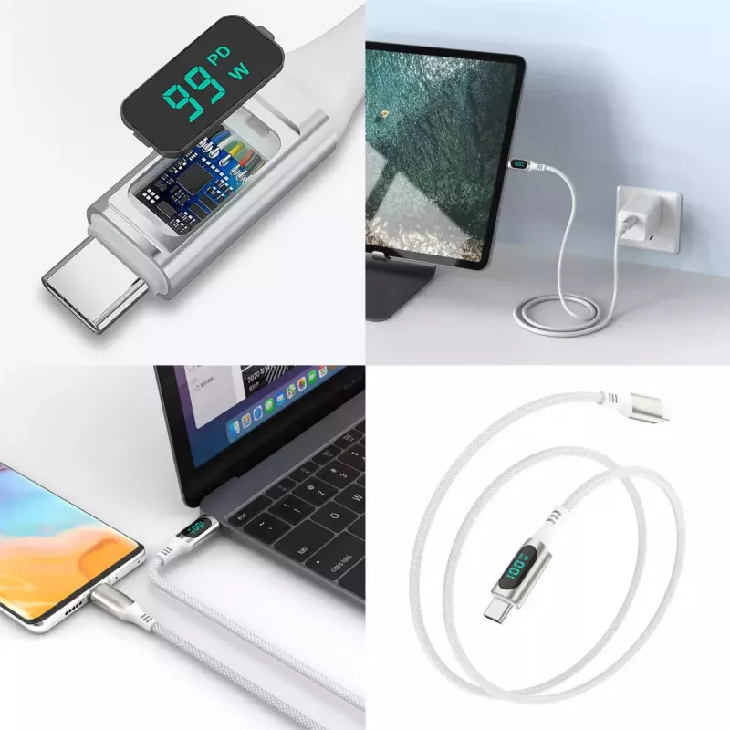 USB-kabel 4smarts 540954 3 m USB-C wit USB 2.0 0,48 Gbit/s