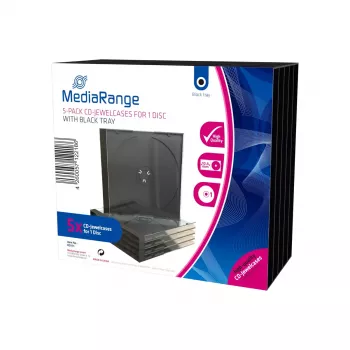 Jewel case MediaRange BOX31 zwart transparant