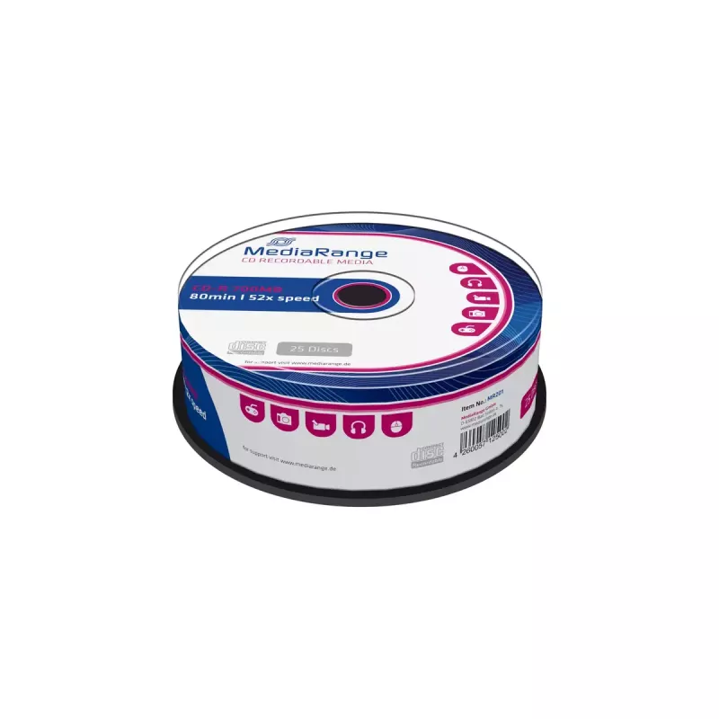 CD-R MediaRange MR201 700 MB 52x 25 stuks