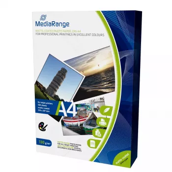 Fotopapier A4 MediaRange MRINK101 wit mat