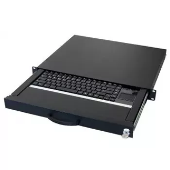 Toetsenbord AIXCASE AIX-19K1UKDETP-B USB PS/2 QWERTZ Duits zwart