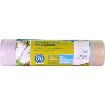 Vuilniszakken Secolan 9100000778 35 L wit met trekband
