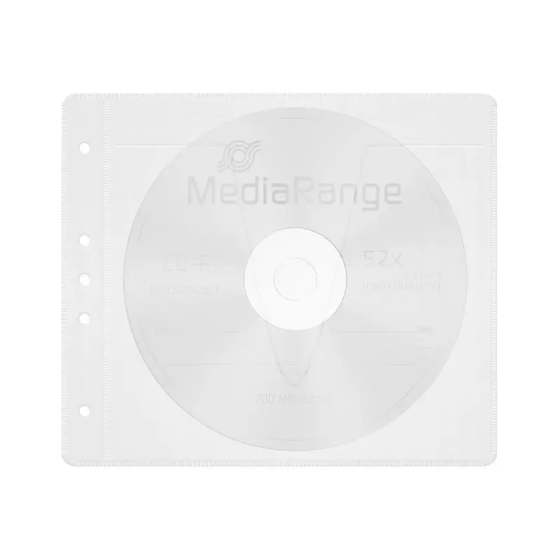 Beschermhoes MediaRange BOX60 voor 2 discs wit