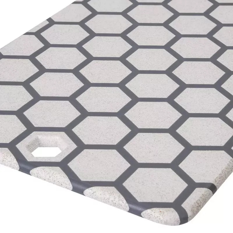 Resto Kitchenware 95402 rechthoekige kunststof snijplank grijs wit