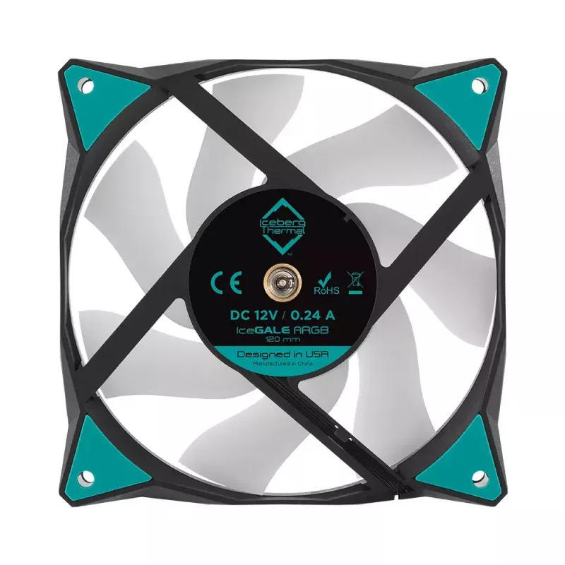 Fan Iceberg Thermal IceGALE ARGB 12 cm zwart