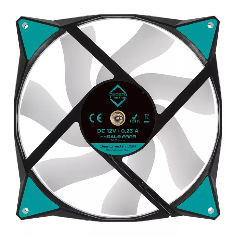 Fan Iceberg Thermal IceGALE ARGB 14 cm zwart