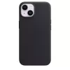 Hoes Apple iPhone 14 leren case met MagSafe middernacht zwart