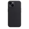 Hoes Apple iPhone 14 leren case met MagSafe middernacht zwart