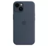 Silicone hoes Apple iPhone 14 MagSafe Storm Blue