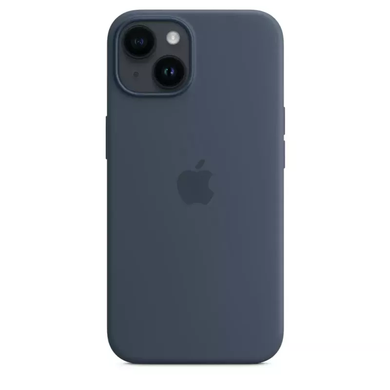 Silicone hoes Apple iPhone 14 MagSafe Storm Blue