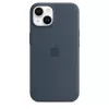 Silicone hoes Apple iPhone 14 MagSafe Storm Blue