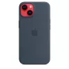 Silicone hoes Apple iPhone 14 MagSafe Storm Blue