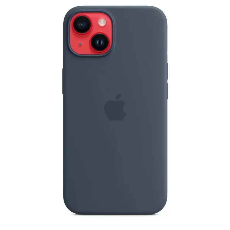 Silicone hoes Apple iPhone 14 MagSafe Storm Blue