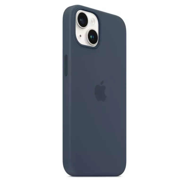 Silicone hoes Apple iPhone 14 MagSafe Storm Blue