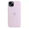 Silicone hoes Apple iPhone 14 Plus MagSafe lila cover