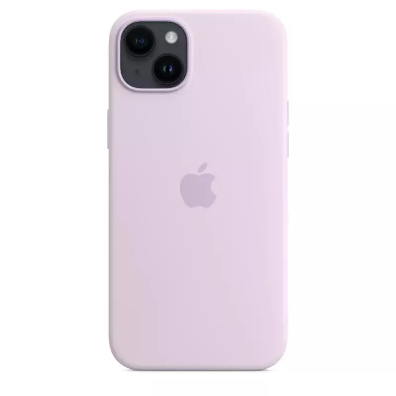 Silicone hoes Apple iPhone 14 Plus MagSafe lila cover