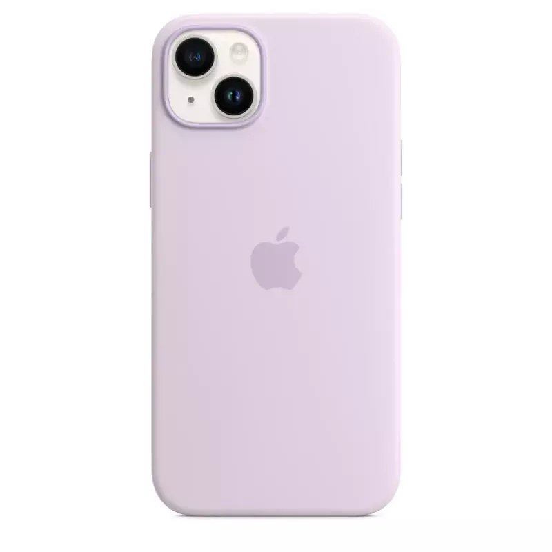 Silicone hoes Apple iPhone 14 Plus MagSafe lila cover