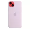 Silicone hoes Apple iPhone 14 Plus MagSafe lila cover