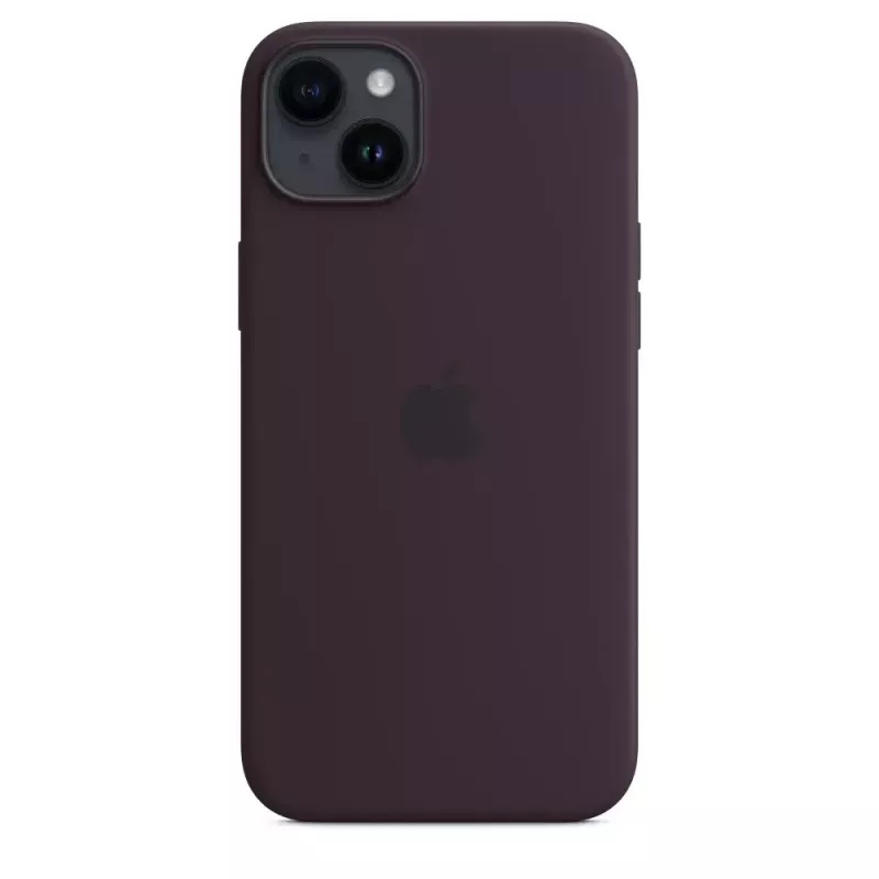 Silicone hoes Apple iPhone 14 Plus bordeaux MagSafe cover