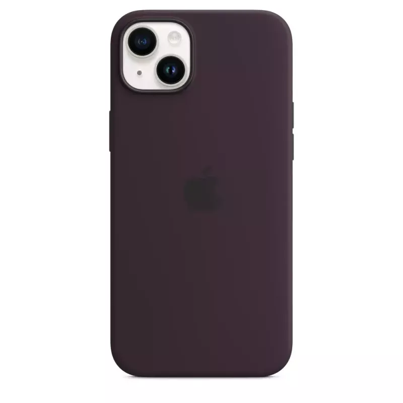 Silicone hoes Apple iPhone 14 Plus bordeaux MagSafe cover